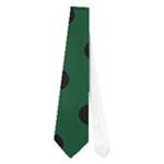 Polka Dots - Black on Forest Green Necktie (One Side)