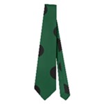 Polka Dots - Black on Forest Green Necktie (Two Side)