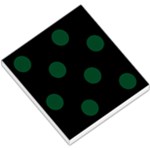 Polka Dots - Forest Green on Black Small Memo Pads