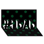 Polka Dots - Forest Green on Black #1 DAD 3D Greeting Card (8x4)