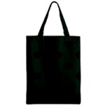 Polka Dots - Black on Deep Green Zipper Classic Tote Bag