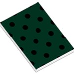 Polka Dots - Black on Deep Green Large Memo Pads