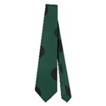 Polka Dots - Black on Deep Green Necktie (Two Side)