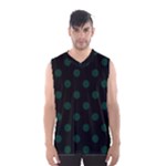Polka Dots - Deep Green on Black Men s Basketball Tank Top