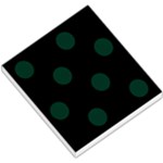 Polka Dots - Deep Green on Black Small Memo Pads
