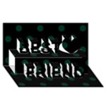 Polka Dots - Deep Green on Black Best Friends 3D Greeting Card (8x4)