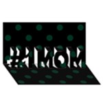 Polka Dots - Deep Green on Black #1 MOM 3D Greeting Cards (8x4)