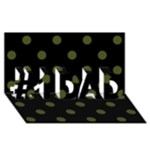 Polka Dots - Army Green on Black #1 DAD 3D Greeting Card (8x4)
