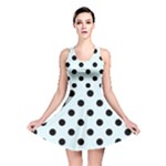 Polka Dots - Black on Bubbles Cyan Reversible Skater Dress
