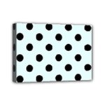 Polka Dots - Black on Bubbles Cyan Mini Canvas 7  x 5  (Stretched)