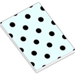 Polka Dots - Black on Bubbles Cyan Large Memo Pads