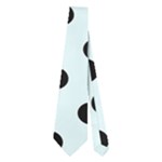 Polka Dots - Black on Bubbles Cyan Necktie (Two Side)