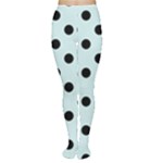 Polka Dots - Black on Light Cyan Women s Tights