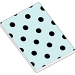 Polka Dots - Black on Light Cyan Large Memo Pads