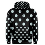 Polka Dots - Light Cyan on Black Men s Pullover Hoodie