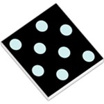 Polka Dots - Light Cyan on Black Small Memo Pads