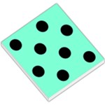 Polka Dots - Black on Aquamarine Small Memo Pads
