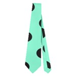 Polka Dots - Black on Aquamarine Necktie (Two Side)