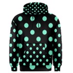 Polka Dots - Aquamarine on Black Men s Pullover Hoodie