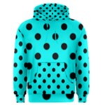Polka Dots - Black on Aqua Cyan Men s Pullover Hoodie