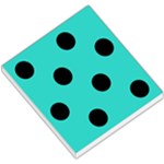 Polka Dots - Black on Turquoise Small Memo Pads