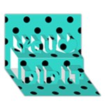 Polka Dots - Black on Turquoise You Did It 3D Greeting Card (7x5)