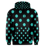 Polka Dots - Turquoise on Black Men s Pullover Hoodie