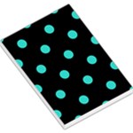 Polka Dots - Turquoise on Black Large Memo Pads