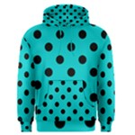 Polka Dots - Black on Cyan Men s Pullover Hoodie