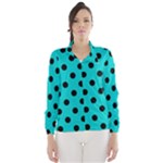Polka Dots - Black on Cyan Wind Breaker (Women)