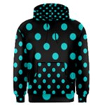 Polka Dots - Cyan on Black Men s Pullover Hoodie