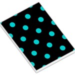 Polka Dots - Cyan on Black Large Memo Pads