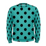 Polka Dots - Black on Verdigris Men s Sweatshirt