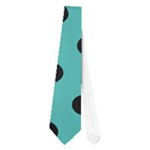 Polka Dots - Black on Verdigris Necktie (One Side)