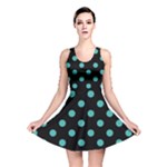 Polka Dots - Verdigris on Black Reversible Skater Dress