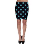 Polka Dots - Verdigris on Black Bodycon Skirt