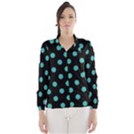 Polka Dots - Verdigris on Black Wind Breaker (Women)