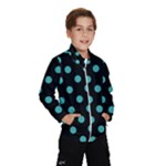 Polka Dots - Verdigris on Black Wind Breaker (Kids)