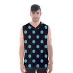 Polka Dots - Verdigris on Black Men s Basketball Tank Top