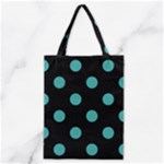 Polka Dots - Verdigris on Black Classic Tote Bag