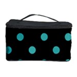 Polka Dots - Verdigris on Black Cosmetic Storage Case