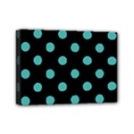 Polka Dots - Verdigris on Black Mini Canvas 7  x 5  (Stretched)