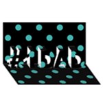 Polka Dots - Verdigris on Black #1 DAD 3D Greeting Card (8x4)