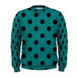Polka Dots - Black on Teal Men s Sweatshirt