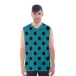 Polka Dots - Black on Teal Men s Basketball Tank Top