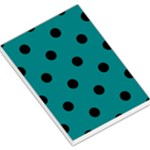 Polka Dots - Black on Teal Large Memo Pads