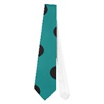 Polka Dots - Black on Teal Necktie (One Side)