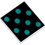 Polka Dots - Teal on Black Small Memo Pads