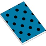 Polka Dots - Black on Cerulean Large Memo Pads