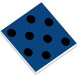 Polka Dots - Black on Dark Cerulean Small Memo Pads